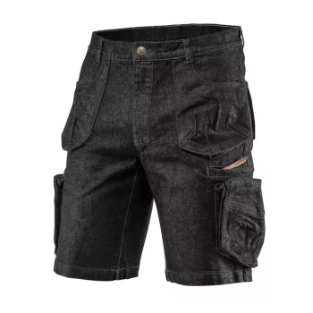 NEO Șort de muncă din denim, negru, L (81-273-L)