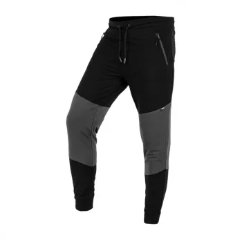   NEO Pantaloni de trening COMFORT, negru-gri, 57% bumbac 39% poliester, L (81-282-L)