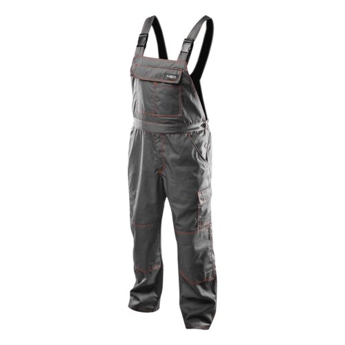 NEO Pantalon de muncă salopetă, BASIC, XL/56, 35% bumbac, 65% poliester, 245 g/m², cu buzunar pentru protecție genunchi (81-430-XL)