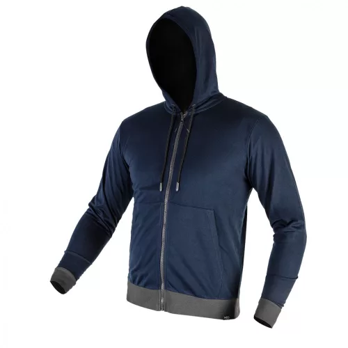 NEO Pulover cu glugă COMFORT, albastru închis, 60% poliester 40% viscoză, L (81-513-L)