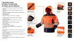 NEO Jachetă de lucru vizibilă, softshell, cu glugă, portocalie, XL (81-701-XL)