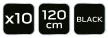 NEO Șireturi pentru încălțăminte 120cm, negru (82-390)