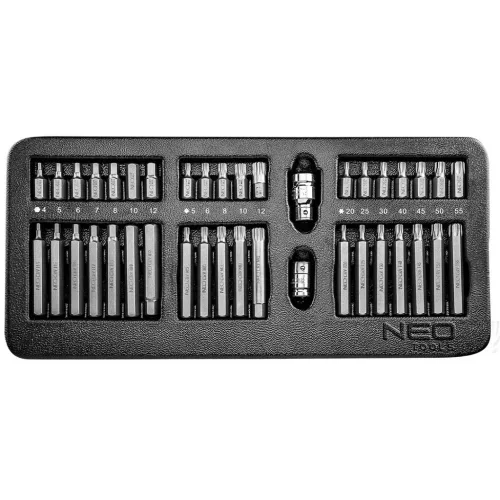 NEO Set biți 40buc., cu tavă pentru caruciorul de atelier (84-236)