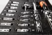 NEO Set chei tubulare 1/4", 19buc., 4-14mm, cu tavă pentru caruciorul de atelier (84-237)