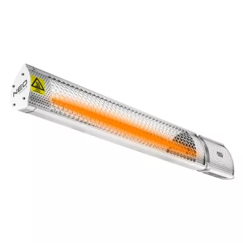   NEO Radiator halogen 2000W, IP65, bec halogen auriu infraroșu, exterior și interior, perete și tavan, până la 18m2 (90-030)