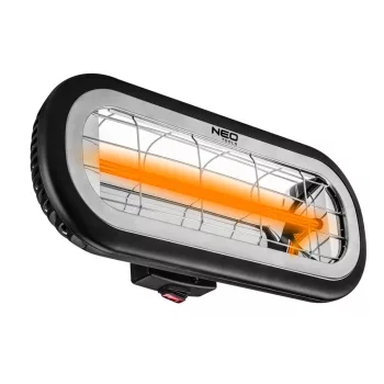   NEO Radiator halogen 2000W, IP65, bec halogen auriu infraroșu, exterior și interior, perete și tavan, până la 24m2 (90-032)