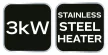 NEO Radiator electric industrial cu termostat 3kW, industrial, independent, 291 m3/h (90-066)