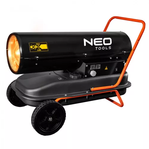 NEO Încălzitor pe bază de combustibil diesel, 30kW, 34l, consum: 2.8l/h, performanță: 750 m3/h, cu roți (90-081)