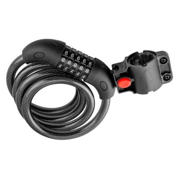   NEO Antifurt bicicletă cu cod, 120cm, 12mm, montabil pe cadru (91-007)