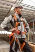 NEO Centură de siguranță pentru muncă cu centură de fixare și amortizor (97-102)