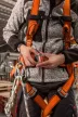 NEO Centură de siguranță pentru muncă cu centură de fixare și amortizor (97-102)