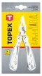 TOPEX Unelte multifuncționale, 9 funcții, silver, greutate 222 g, deschis/închis: 165mm/105mm (98Z058)