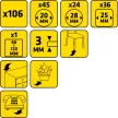 TOPEX Protecție de mobilă pentru picioare, autoadezivă, gri 106 bucăți (98Z148)