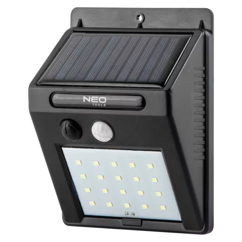 NEO Reflector solar de perete, 20 SMD LED, 200 lum, cu senzor de mișcare (99-055)