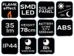 NEO Lampa de grădină solară, SMD LED, efect flacără, 1W (99-057)