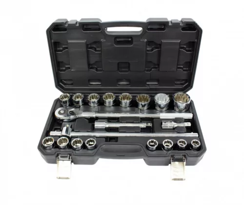 KROFtools Trusa cheie tubulara 3/4" cu capete 19-50mm ,  21 piese (2122)