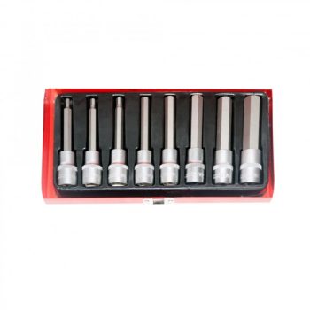   KROFtools Set capete chei tubulare lungi 1/2" inbus , 4-17mm , 8 piese (6100)
