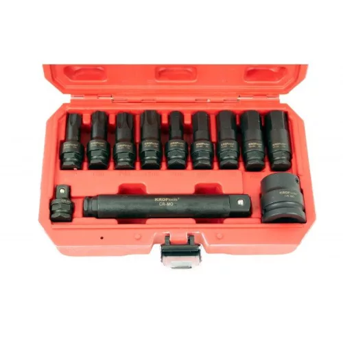 KROFtools Set biți impact pneumatic 3/4", 12 piese (6159)