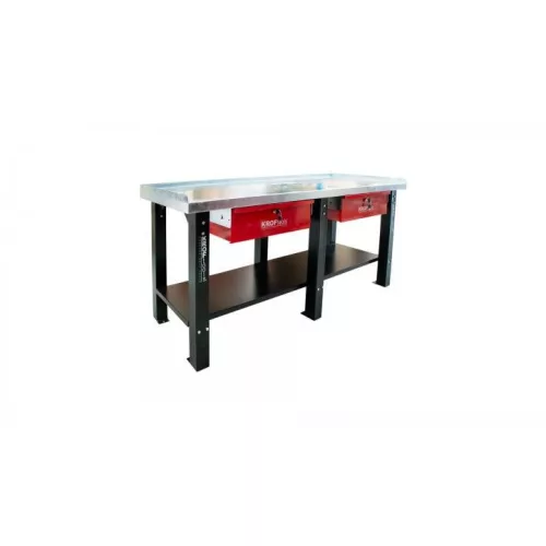 KROFtools Banc de lucru atelier, cu 2 sertare, 2000x700x850 mm (8480)