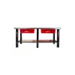 KROFtools Banc de lucru atelier, cu 2 sertare, 2000x700x850 mm (8480)