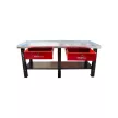 KROFtools Banc de lucru atelier, cu 2 sertare, 2000x700x850 mm (8480)