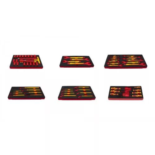 KROFtools Tavă scule electrician VDE izolată, 6 piese (8497)