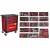 KROFtools Cărucior scule 7 sertare 236 piese, roșu (8500VER)