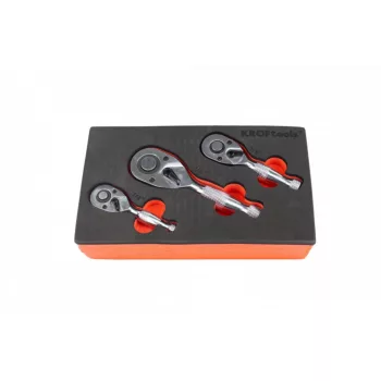   KROFtools Set mini antrenor chlicheti pentru spatii inguste, 1/4"-3/8"-1/2" (8557)
