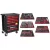 KROFtools Cărucior scule 7 sertare 160 piese, negru (8621)