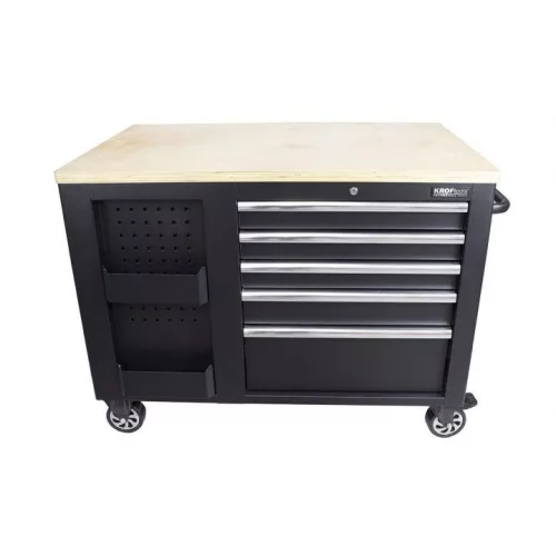 KROFtools Cărucior mobil pentru scule cu banc de lucru (cărucior atelier) 1,14 x 0,73 m (8700)