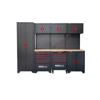   KROFtools Set mobilier atelier/service 8801+8802+8803+8804+8809+8807x3+8806x3, 11 piese (8881)