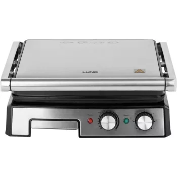 LUND grill de masă 2000 W, 29x24 cm, argintiu (67457)