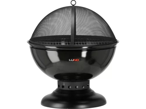 LUND vatră de foc pentru grădină 54 cm cu grătar și capac antiscântei (99717)