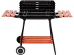LUND cărucior grill de grădină cu rafturi din lemn 53x33 cm (99911)