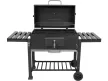 LUND cărucior grill de grădină cu rafturi din lemn 78x42,5 cm (99917)
