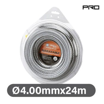   NAKAYAMA PRO fir pentru cositoare (nylon, aluminiu) pătrat 4,00 mm x 24 m (NC1015)