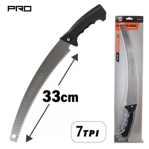 NAKAYAMA fierăstrău curbat pentru crengi 330 mm, 3 dinți, 7 dinți, mâner ergonomic (SSF351)