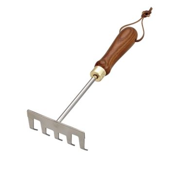   NAKAYAMA PRO greblă cu cap din oțel inoxidabil, coadă frasin, curea piele (SSF515)