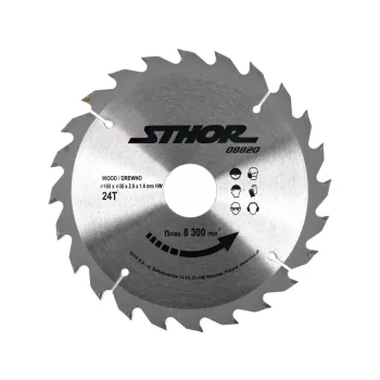 STHOR Disc fierăstrău HM pentru lemn D160 T24 D30 (08820)