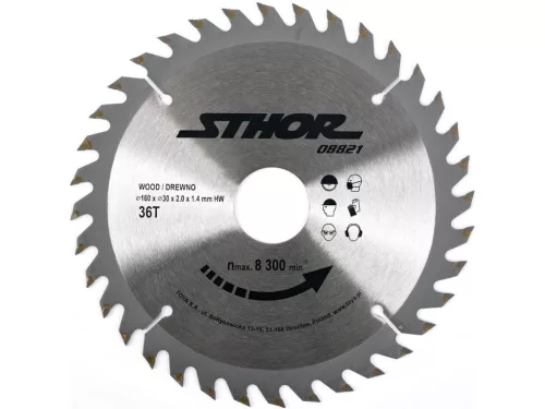 STHOR Disc TCT pentru lemn D160 T36 D30 (08821)