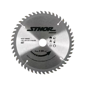 STHOR Disc TCT pentru lemn D160 T48 D20 (08822)