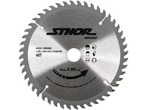 STHOR Disc TCT pentru lemn D160 T48 D20 (08822)