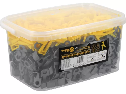 VOREL set cleme nivelare plăci pentru rost de 2 mm (900 buc.) (04723)