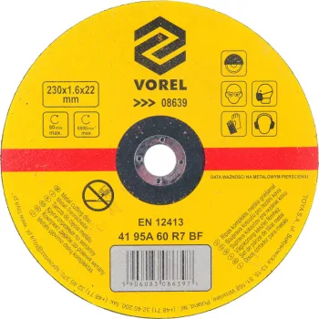 VOREL disc debitat metale 230x1,6x22 mm (8639)