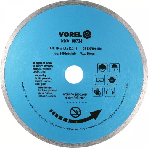 VOREL disc diamantat 180 mm (8734)