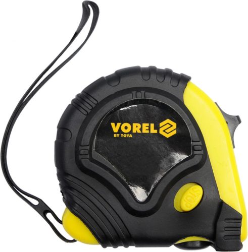 VOREL ruleta 7.5 m x 25 mm, rosu - negru (10128)