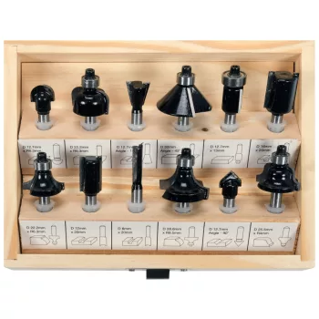 VOREL Set freze pentru lemn 12 piese, 6 mm (22552)