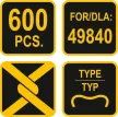 VOREL capse pentru plasa, 600 buc (49841)