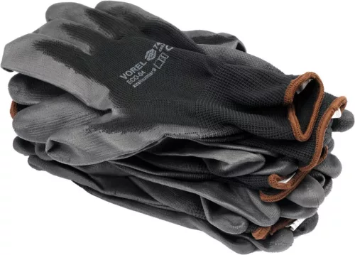VOREL manusi de lucru 9" negre  (12perechi) (74077)