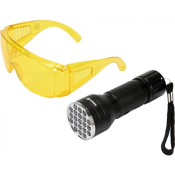 VOREL kit lanterna led uv+ochelari (82756)